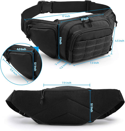 Tactical Pistol Pouch Ultimate Fanny Pack Holster Fits 1911, Glock, H&K, Ruger, S&W M&P Shield, Taurus, Sig Sauer, Springfield, Beretta, Kimber, Walther, and More