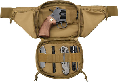 Tactical Pistol Pouch Ultimate Fanny Pack Holster Fits 1911, Glock, H&K, Ruger, S&W M&P Shield, Taurus, Sig Sauer, Springfield, Beretta, Kimber, Walther, and More
