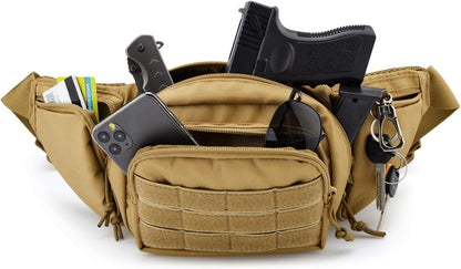 Tactical Pistol Pouch Ultimate Fanny Pack Holster Fits 1911, Glock, H&K, Ruger, S&W M&P Shield, Taurus, Sig Sauer, Springfield, Beretta, Kimber, Walther, and More