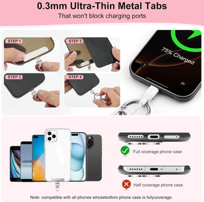 3-in-1 Clip and Go Strap for Phone with Wallet Crossbody, Detachable Zippered RFID Wristlet Wallet，Adjustable Anti-Theft Phone Lanyard for Women | Hands-Free for Daily Errands & Travel (Black)