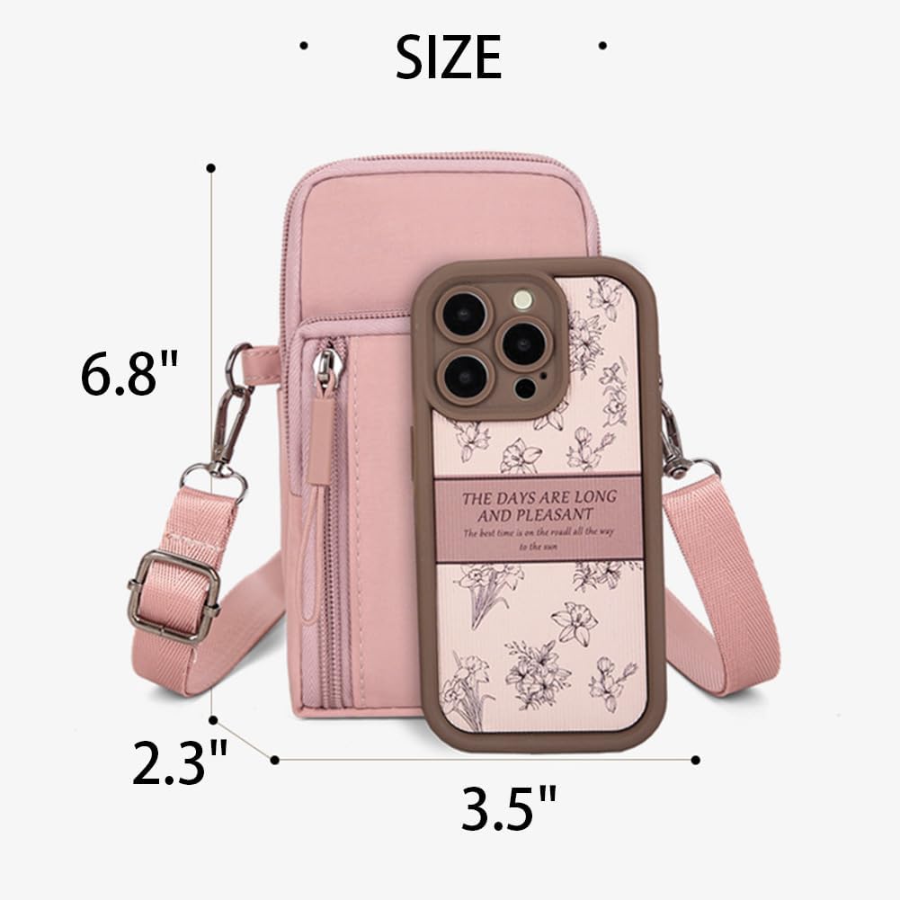 Small Crossbody Cell Phone Purse Wallet for Women Lightweight Handbags Mini Shoulder Bag with Adjustable Strap Cute