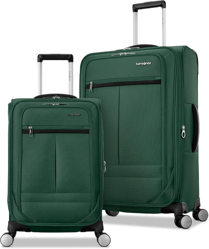 Carry-On Soft-Sided Expandable 21-Inch Element Suitcase: Airline Approved for Most Major Airlines, Durable, 360° Spinner Wheels, Adjustable Handle, 2 Front & Side Pocket- CAPTAINS BLUE