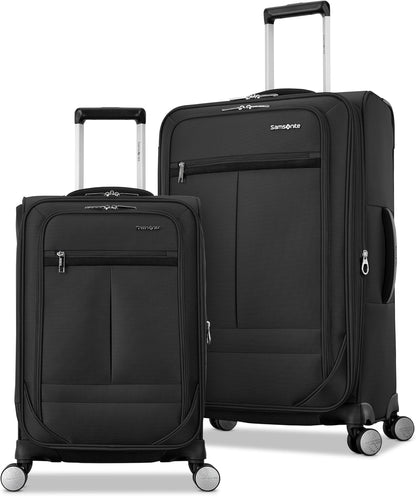 Carry-On Soft-Sided Expandable 21-Inch Element Suitcase: Airline Approved for Most Major Airlines, Durable, 360° Spinner Wheels, Adjustable Handle, 2 Front & Side Pocket- CAPTAINS BLUE