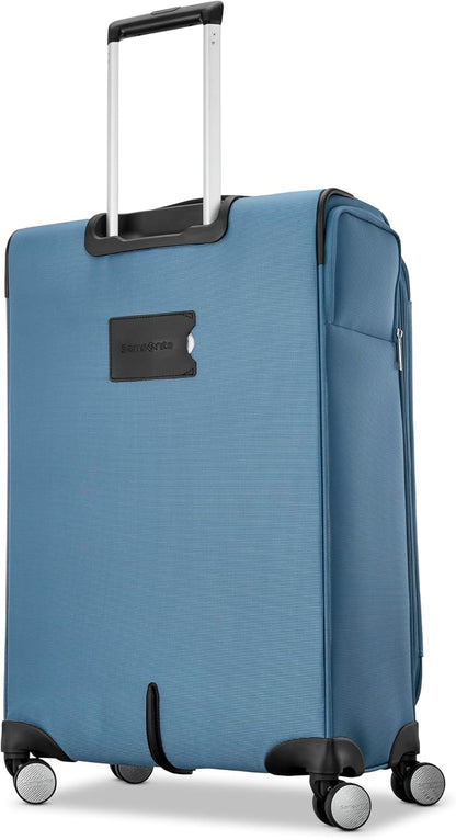 Carry-On Soft-Sided Expandable 21-Inch Element Suitcase: Airline Approved for Most Major Airlines, Durable, 360° Spinner Wheels, Adjustable Handle, 2 Front & Side Pocket- CAPTAINS BLUE