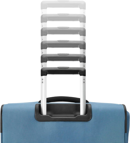 Carry-On Soft-Sided Expandable 21-Inch Element Suitcase: Airline Approved for Most Major Airlines, Durable, 360° Spinner Wheels, Adjustable Handle, 2 Front & Side Pocket- CAPTAINS BLUE