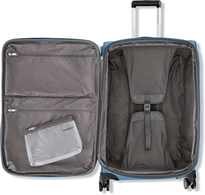 Carry-On Soft-Sided Expandable 21-Inch Element Suitcase: Airline Approved for Most Major Airlines, Durable, 360° Spinner Wheels, Adjustable Handle, 2 Front & Side Pocket- CAPTAINS BLUE