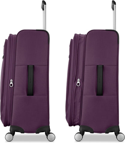 Carry-On Soft-Sided Expandable 21-Inch Element Suitcase: Airline Approved for Most Major Airlines, Durable, 360° Spinner Wheels, Adjustable Handle, 2 Front & Side Pocket- CAPTAINS BLUE