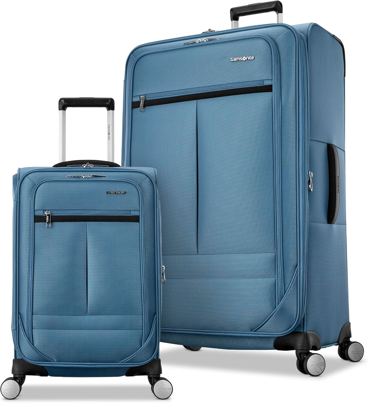 Carry-On Soft-Sided Expandable 21-Inch Element Suitcase: Airline Approved for Most Major Airlines, Durable, 360° Spinner Wheels, Adjustable Handle, 2 Front & Side Pocket- CAPTAINS BLUE