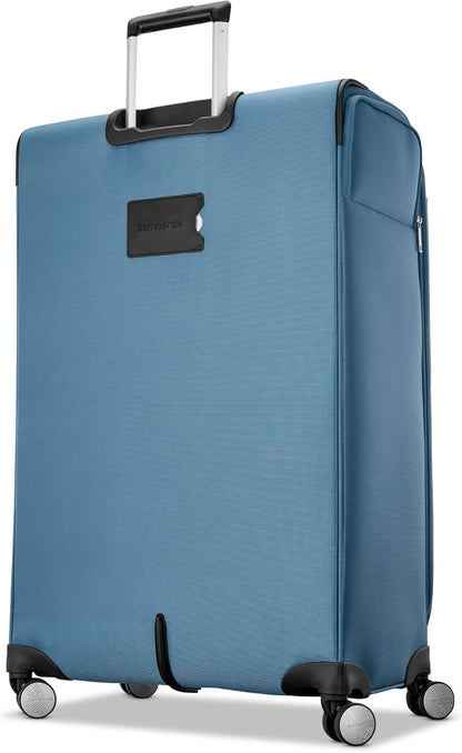 Carry-On Soft-Sided Expandable 21-Inch Element Suitcase: Airline Approved for Most Major Airlines, Durable, 360° Spinner Wheels, Adjustable Handle, 2 Front & Side Pocket- CAPTAINS BLUE