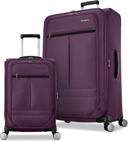 Carry-On Soft-Sided Expandable 21-Inch Element Suitcase: Airline Approved for Most Major Airlines, Durable, 360° Spinner Wheels, Adjustable Handle, 2 Front & Side Pocket- CAPTAINS BLUE