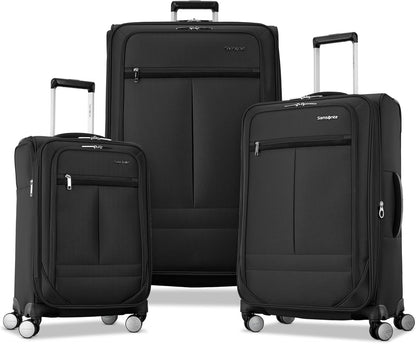 Carry-On Soft-Sided Expandable 21-Inch Element Suitcase: Airline Approved for Most Major Airlines, Durable, 360° Spinner Wheels, Adjustable Handle, 2 Front & Side Pocket- CAPTAINS BLUE