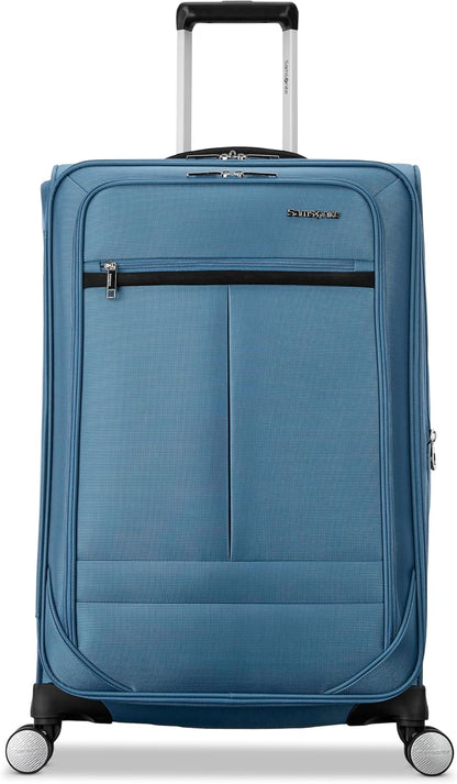 Carry-On Soft-Sided Expandable 21-Inch Element Suitcase: Airline Approved for Most Major Airlines, Durable, 360° Spinner Wheels, Adjustable Handle, 2 Front & Side Pocket- CAPTAINS BLUE