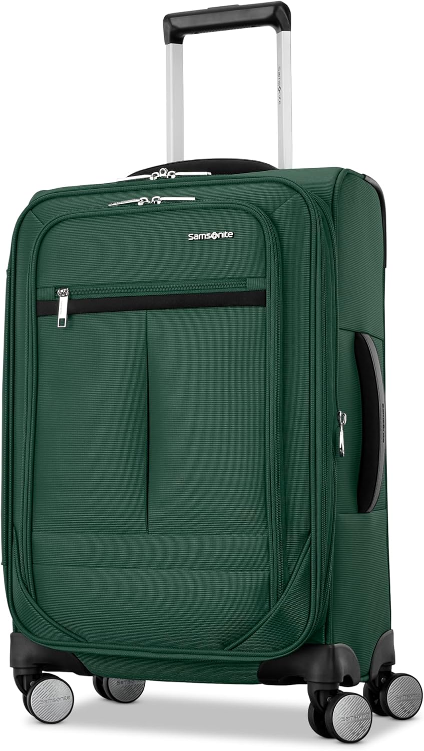 Carry-On Soft-Sided Expandable 21-Inch Element Suitcase: Airline Approved for Most Major Airlines, Durable, 360° Spinner Wheels, Adjustable Handle, 2 Front & Side Pocket- CAPTAINS BLUE