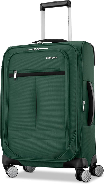 Carry-On Soft-Sided Expandable 21-Inch Element Suitcase: Airline Approved for Most Major Airlines, Durable, 360° Spinner Wheels, Adjustable Handle, 2 Front & Side Pocket- CAPTAINS BLUE