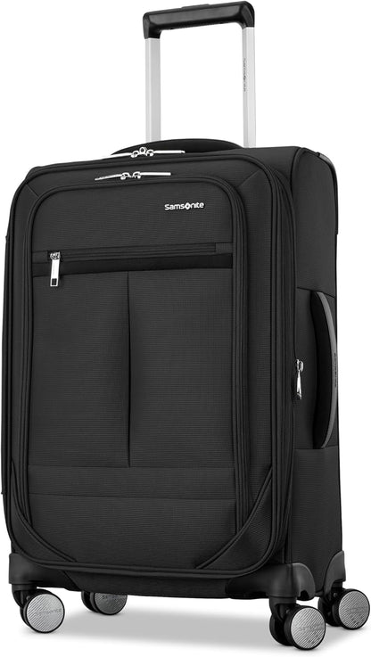 Carry-On Soft-Sided Expandable 21-Inch Element Suitcase: Airline Approved for Most Major Airlines, Durable, 360° Spinner Wheels, Adjustable Handle, 2 Front & Side Pocket- CAPTAINS BLUE
