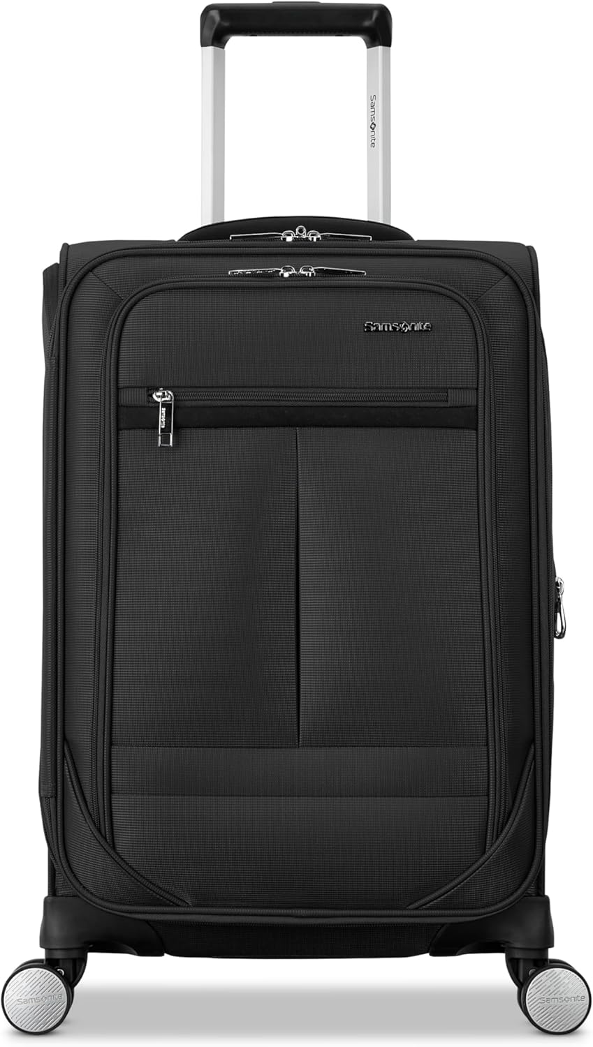 Carry-On Soft-Sided Expandable 21-Inch Element Suitcase: Airline Approved for Most Major Airlines, Durable, 360° Spinner Wheels, Adjustable Handle, 2 Front & Side Pocket- CAPTAINS BLUE