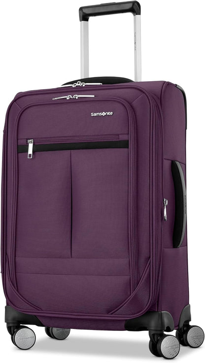 Carry-On Soft-Sided Expandable 21-Inch Element Suitcase: Airline Approved for Most Major Airlines, Durable, 360° Spinner Wheels, Adjustable Handle, 2 Front & Side Pocket- CAPTAINS BLUE