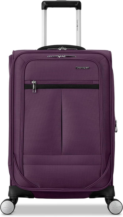 Carry-On Soft-Sided Expandable 21-Inch Element Suitcase: Airline Approved for Most Major Airlines, Durable, 360° Spinner Wheels, Adjustable Handle, 2 Front & Side Pocket- CAPTAINS BLUE