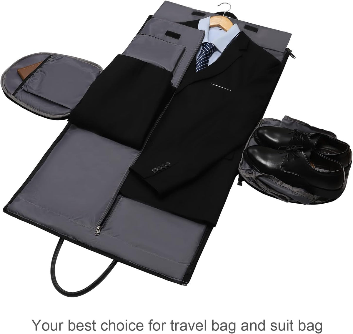 Convertible Garment Duffel Bag, 2-in-1 Hanging Suitcase for Travel | Eco-friendly garment bag converts hanging to duffel, Waterproof & wrinkle-resistant, Great for weekend or business travel.