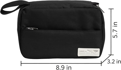 Travel Toiletry Bag with Hanging Hook Water-Resistant Cosmetic Case Makeup Bag Portable, Travel-Sized Container for Men, Silver Gray