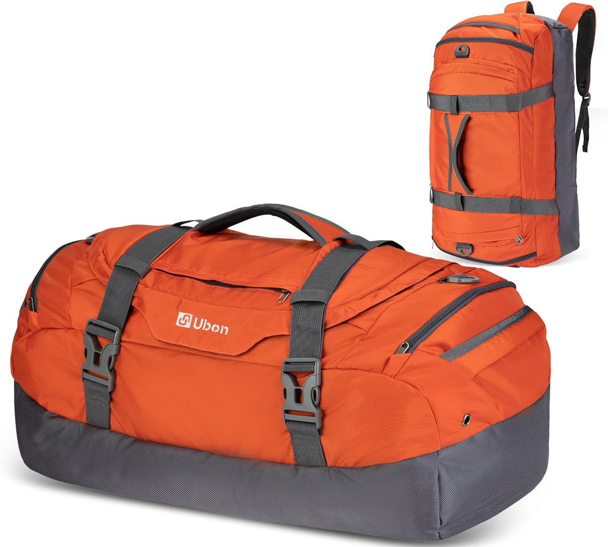 Convertible Duffel Backpack Weekender Gym Bag with Shoe Compartment | Available in 45L, 55L, 65L, 80L Multiple Capacities