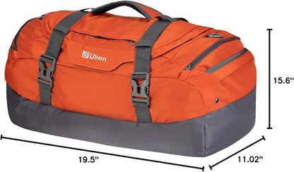 Convertible Duffel Backpack Weekender Gym Bag with Shoe Compartment | Available in 45L, 55L, 65L, 80L Multiple Capacities