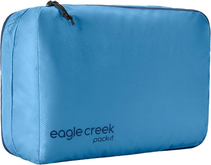 Pack-It Isolate Clean/Dirty Packing Cube - Dual Compartment Packing Cubes for Optimizing Luggage Space - Lightweight - Recycled Fabric - Washable - Medium - Blue Dawn