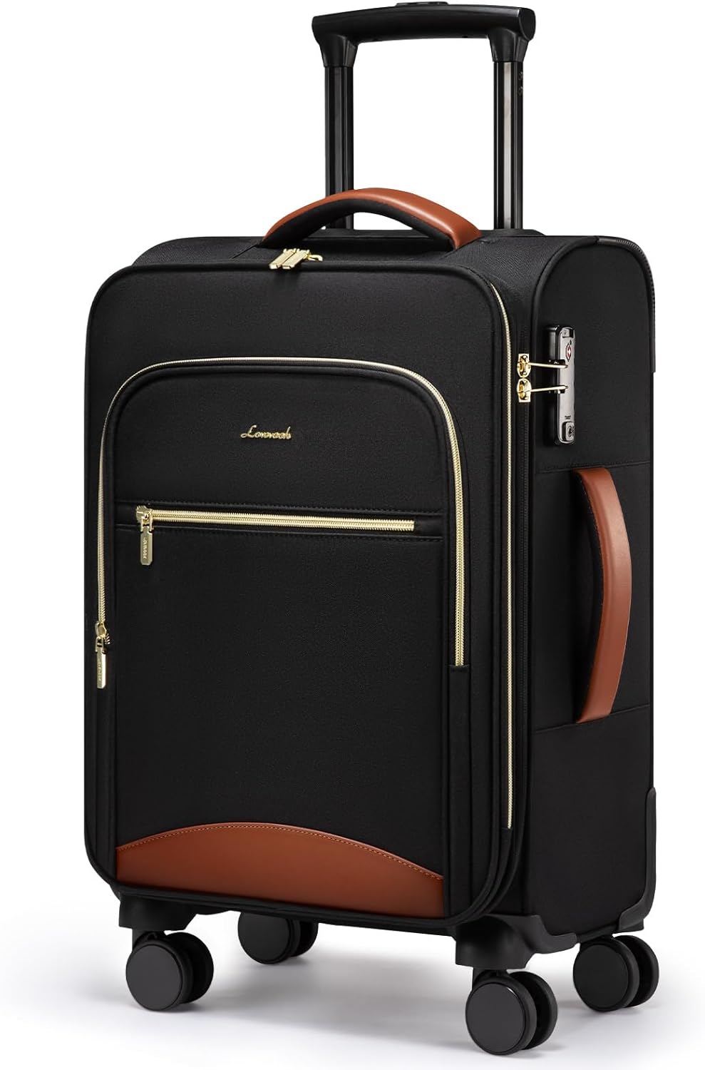 Underseat Carry On Luggage With Wheels, 16 Inch Softside Underseat Luggage Spinner, 18x14x8 inches Travel Bag With TSA Lock, Water-Resistant Lightwhight Personal Item for Travel