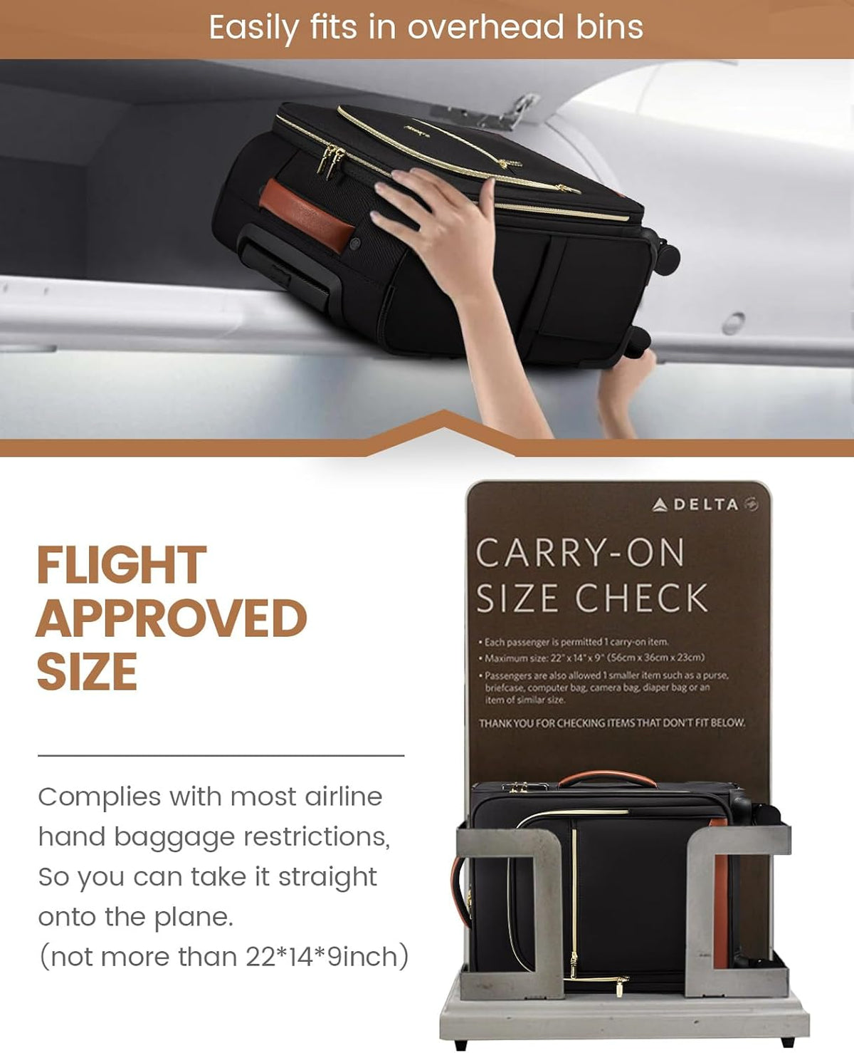Underseat Carry On Luggage With Wheels, 16 Inch Softside Underseat Luggage Spinner, 18x14x8 inches Travel Bag With TSA Lock, Water-Resistant Lightwhight Personal Item for Travel