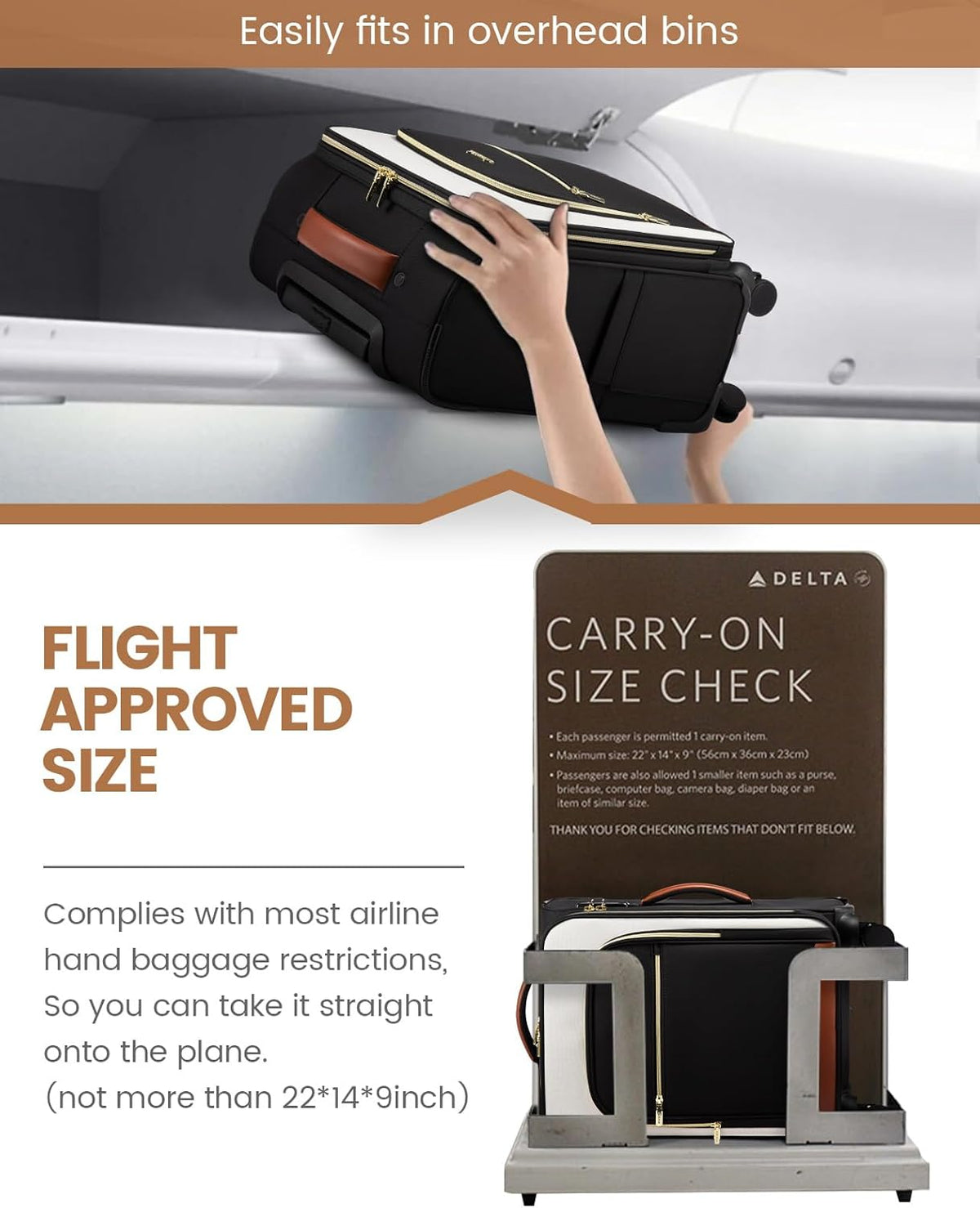 Underseat Carry On Luggage With Wheels, 16 Inch Softside Underseat Luggage Spinner, 18x14x8 inches Travel Bag With TSA Lock, Water-Resistant Lightwhight Personal Item for Travel