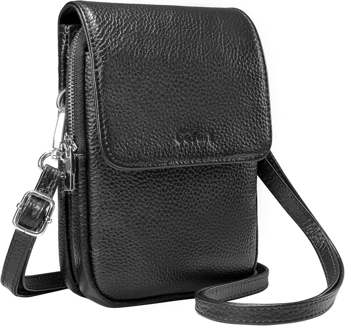 Genuine Leather Crossbody Bags for Women, Cell Phone Cross body Purse Bag with RFID Blocking Card Slots