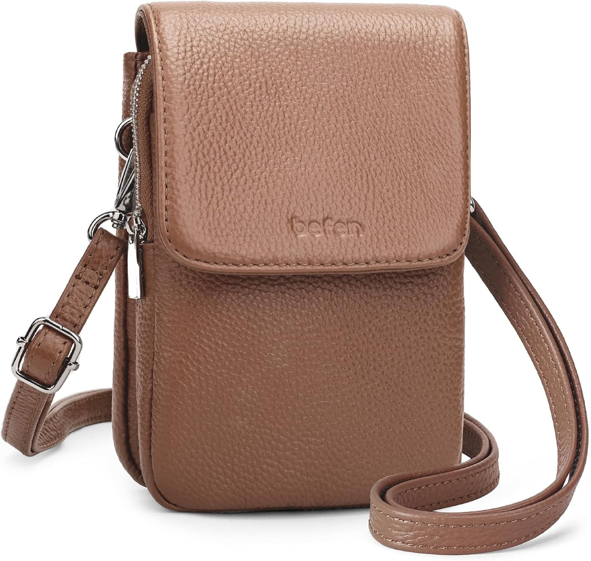 Genuine Leather Crossbody Bags for Women, Cell Phone Cross body Purse Bag with RFID Blocking Card Slots