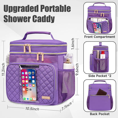 Large Toiletry Bag for Women Men,Bathroom Bag,Water Resistant Shower Bag,Makeup Bag,Portable Shower Caddy for College Dorm,Hanging Travel Toiletry Bag with Transparent Waterproof Phone Pocket