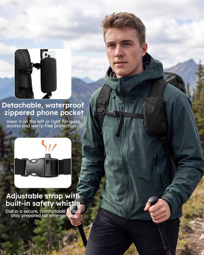 Small 20L Foldable Hiking Daypack for Men Women – Ultra Lightweight Tactical Packable Backpack for Travel, Camping Outdoor, Blue