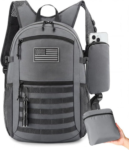 Small 20L Foldable Hiking Daypack for Men Women – Ultra Lightweight Tactical Packable Backpack for Travel, Camping Outdoor, Blue