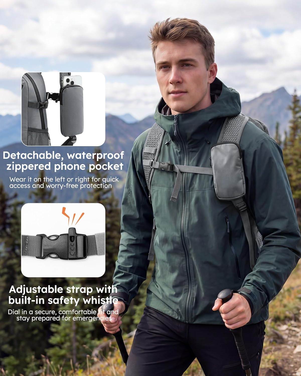 Small 20L Foldable Hiking Daypack for Men Women – Ultra Lightweight Tactical Packable Backpack for Travel, Camping Outdoor, Blue