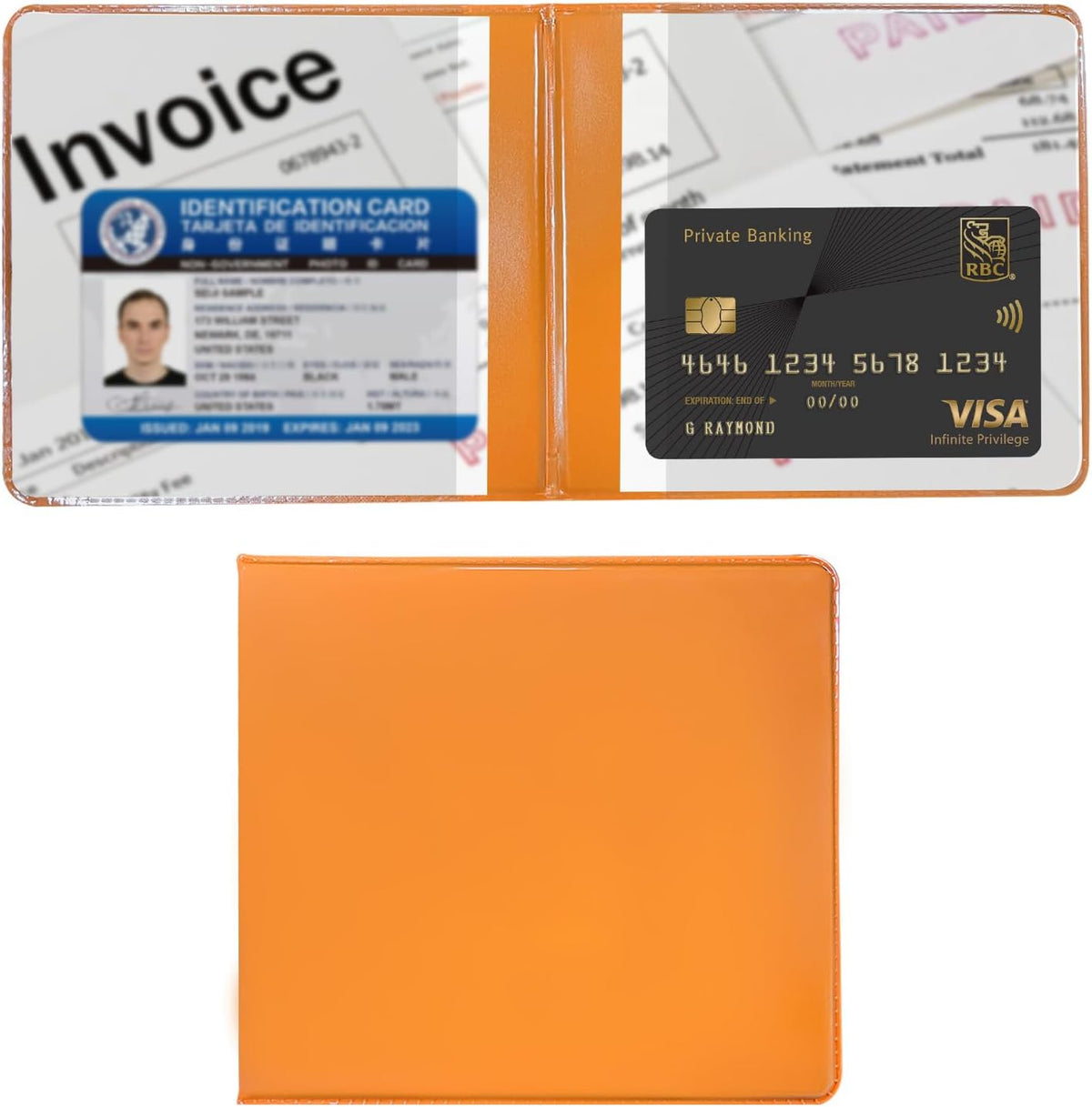 Car Registration and Insurance Holder, 5.2"× 4.7" Premium Auto Glove Box Organizer with Closure, Essential Vehicle Document Holder for Card, Driver License (Red)