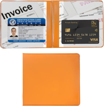Car Registration and Insurance Holder, 5.2"× 4.7" Premium Auto Glove Box Organizer with Closure, Essential Vehicle Document Holder for Card, Driver License (Red)