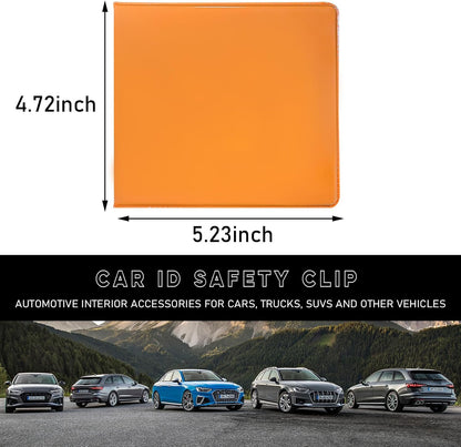 Car Registration and Insurance Holder, 5.2"× 4.7" Premium Auto Glove Box Organizer with Closure, Essential Vehicle Document Holder for Card, Driver License (Red)