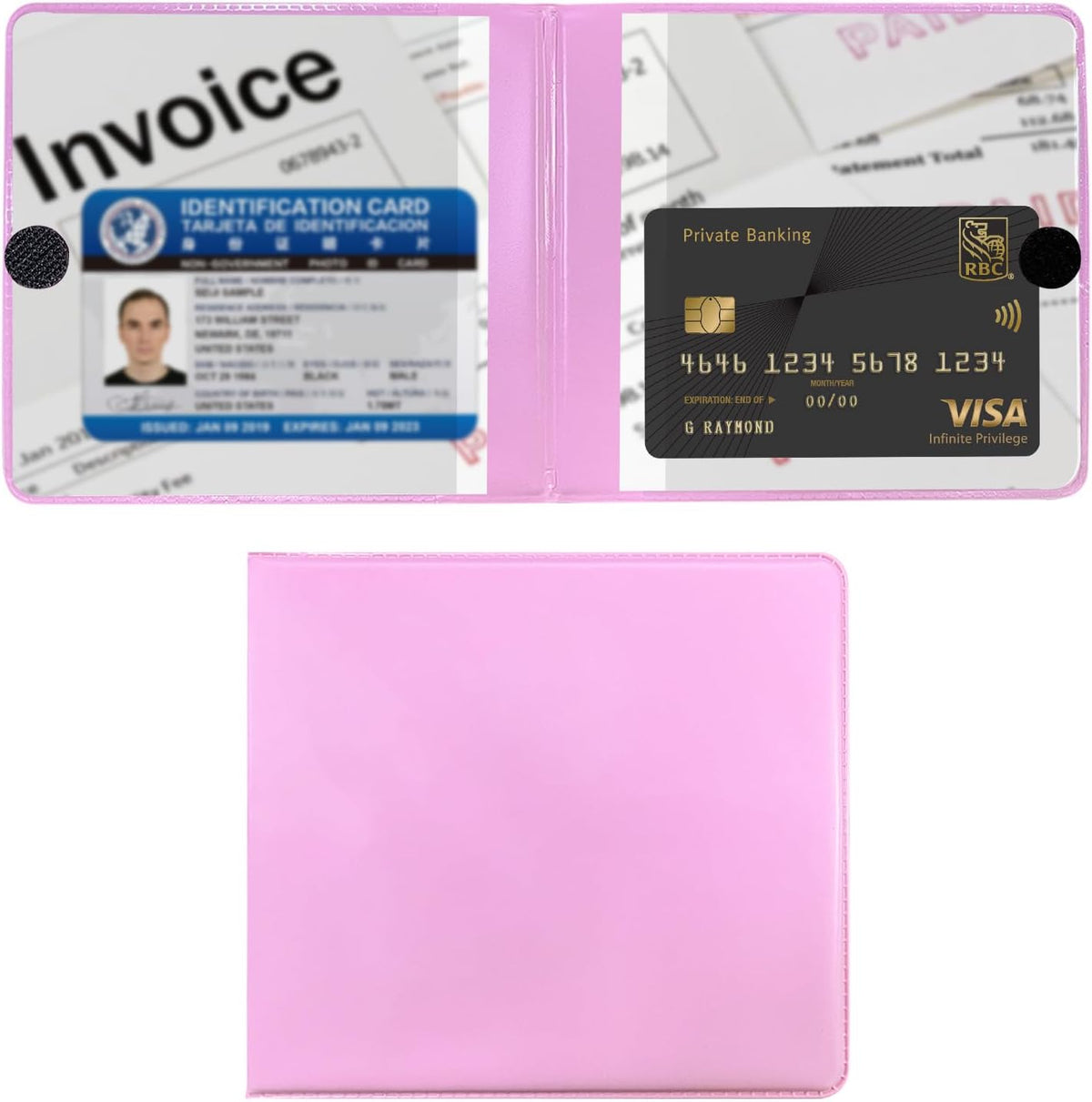 Car Registration and Insurance Holder, 5.2"× 4.7" Premium Auto Glove Box Organizer with Closure, Essential Vehicle Document Holder for Card, Driver License (Red)