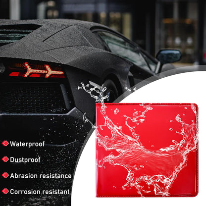 Car Registration and Insurance Holder, 5.2"× 4.7" Premium Auto Glove Box Organizer with Closure, Essential Vehicle Document Holder for Card, Driver License (Red)