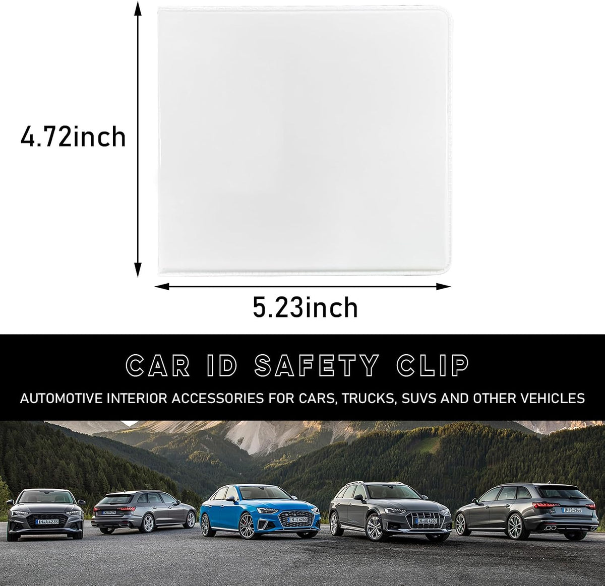 Car Registration and Insurance Holder, 5.2"× 4.7" Premium Auto Glove Box Organizer with Closure, Essential Vehicle Document Holder for Card, Driver License (Red)