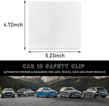 Car Registration and Insurance Holder, 5.2"× 4.7" Premium Auto Glove Box Organizer with Closure, Essential Vehicle Document Holder for Card, Driver License (Red)