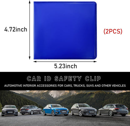 Car Registration and Insurance Holder, 5.2"× 4.7" Premium Auto Glove Box Organizer with Closure, Essential Vehicle Document Holder for Card, Driver License (Red)