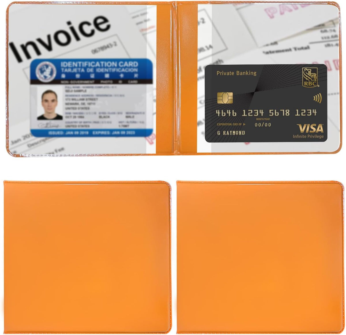 Car Registration and Insurance Holder, 5.2"× 4.7" Premium Auto Glove Box Organizer with Closure, Essential Vehicle Document Holder for Card, Driver License (Red)