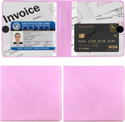 Car Registration and Insurance Holder, 5.2"× 4.7" Premium Auto Glove Box Organizer with Closure, Essential Vehicle Document Holder for Card, Driver License (Red)
