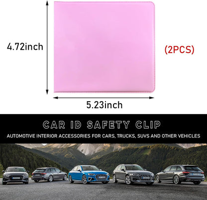 Car Registration and Insurance Holder, 5.2"× 4.7" Premium Auto Glove Box Organizer with Closure, Essential Vehicle Document Holder for Card, Driver License (Red)