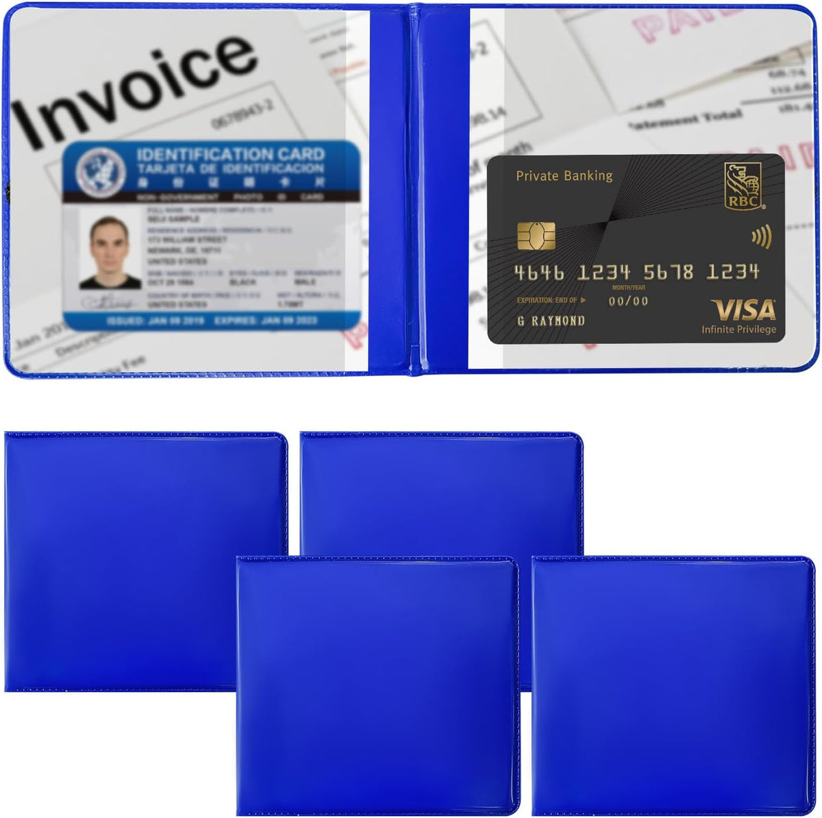 Car Registration and Insurance Holder, 5.2"× 4.7" Premium Auto Glove Box Organizer with Closure, Essential Vehicle Document Holder for Card, Driver License (Red)