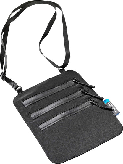 Premium - Secret Neck Travelers Wallet - Waterproof Silk - Black - One Size
