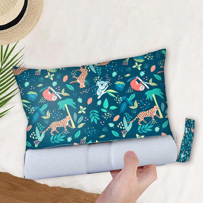 2Pcs 2 Sizes Floral Wet Bag Beach Wet Dry Bags Flower Pattern Polyester Waterproof Sandproof Reusable Storage Zipper Pouches for Friends Swimsuit Travel Dirty Diaper Clothes Birthday Gifts